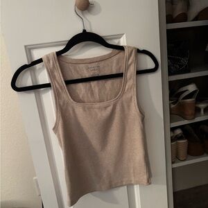 American Eagle Outfitters Light Tan Tank Top
